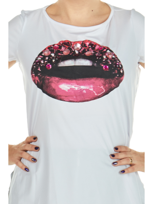 T-shirt Feminina Boca Pink